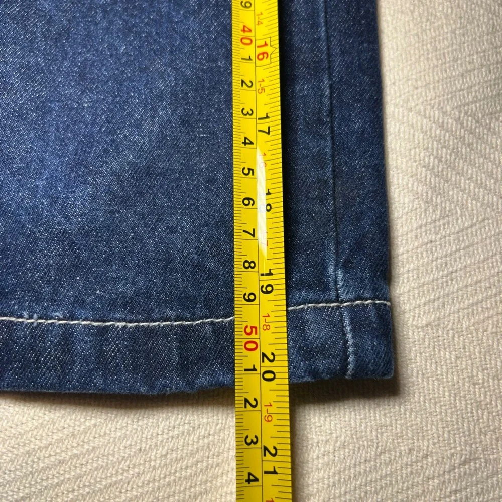 Idle NH Y2K Aesthetic Jorts Denim Street Wear Embroidery Women Size4
